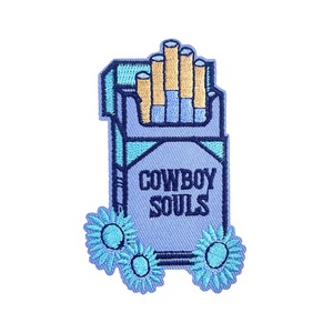 RYL gros patchs en vrac 3D fer sur/coudre sur appliques badges pour vêtements, chapeaux, sacs | Logo presse à chaud, Cowboy, cigarettes <span class=keywords><strong>tabac</strong></span> - Product Image 3