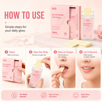 Stock OKTW Bandelettes buccales de glutathion pour la santé de la peau, antioxydant, blanchissant, supplément quotidien de bien-être, bandes buccales à dissolution rapide