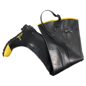 <span class=keywords><strong>Pantalon</strong></span> échassier <span class=keywords><strong>de</strong></span> hanche simple en PVC en nylon imperméable pour hommes personnalisés avec bottes avec bout en acier - Product Image 2