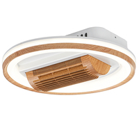 Ventilateur de plafond LED créatif minimaliste doré, sans pales, encastré, avec télécommande intelligente pour chambre à coucher