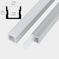 Bande lumineuse LED personnalisée Profilé d'extrusion aluminium Monté en surface Carré Canal LED Profilé aluminium gradable