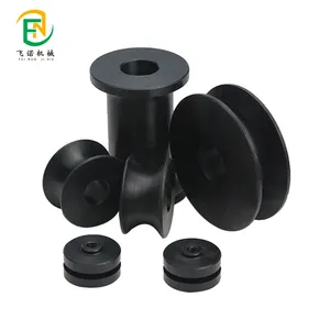 High heat deflection plastic pulley high hardness light duty low friction nylon sheave pa6 pulley