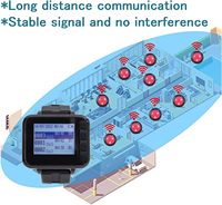 Pager de restaurant sans fil Montre-bracelet vibrante étanche Pager 1 Watch 10 table calling buzzer restaurant