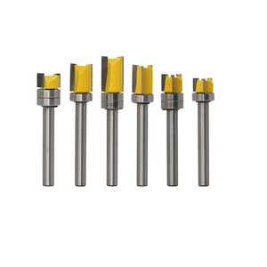 Plantilla de vástago de 6mm, 1 pieza, brocas de enrutador de mortaja de bisagra, 2/3 flautas, broca de enrutador de carpintería - Product Image 1
