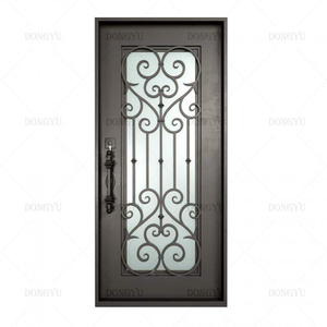 Exterior Interior Exterior Frente <span class=keywords><strong>Trasero</strong></span> Doble Galvanizado Entrada <span class=keywords><strong>Puerta</strong></span> de Hierro Forjado Para Balcón <span class=keywords><strong>Patio</strong></span> De La Casa - Product Image 3