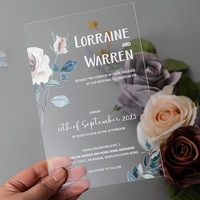 Faire-part ou invitations de mariage en plastique, carte d'invitation Unique en acrylique claire, Style Boho, pour fête de luxe, anniversaire, pièces