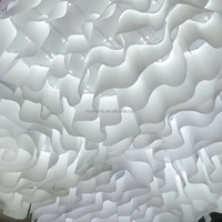 Décoration de plafond en papier texturé français Muwei, effet 3D vague nuage, pour mariage, restaurant, événement, décoration de lieu