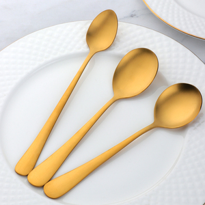 Thiết kế mới thép không gỉ Matte thiết lập dao kéo vàng bữa ăn tối dao muỗng nĩa nhà hàng Flatware Set - Product Image 4