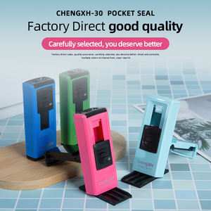 Chengxh-30ポータブルオフィスセルフインキングポケットスタンプ47 * 18mmプラスチックゴムスタンプクイック & 便利な使用 - Product Image 4