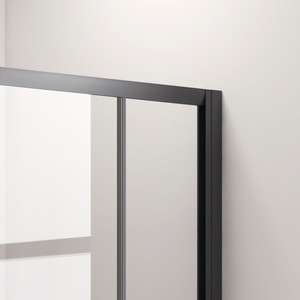 Kamalu modello KF1000B moderne porte doccia senza cornice 130x100cm nero finitura opaca telaio inossidabile per bagno o Hotel - Product Image 4