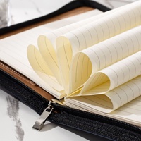 Porte-documents en cuir PU personnalisé avec logo, vente en gros, organisateur zippé pour la formation/conférence, sac de présentation pour le bureau