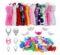 Plastik-Puppenkleidung und -Accessoires DIY Pädagogisches Weichspielzeug Mini-Partykleider und -Schuhe