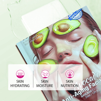 2025 Nouveau masque facial raffermissant anti-rides au collagène Masque facial à l'avocat dans une boîte