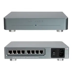 5/8 Bit Gigabit HIFI Audio Ethernet Switch Full Linear DC PowerSupply SC Cut OCXO Osilator Kristal Suhu Konstan
