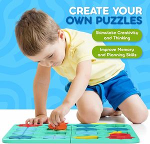 Hot Selling New Build a Track Kids Educational Logical Builder Maze <b>Road</b> Building Game Portable Custom Material Promotional Gift - Product Image 2