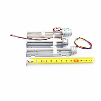 Moteur pas à pas linéaire miniature QQ NEMA 6 SM1545 15BY 9V DC, micro-actuateur linéaire avec curseur en plastique et course de 70 mm
