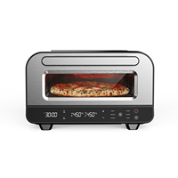 Four à pizza à convection intelligent professionnel à contrôle de température, électrique, pour usage domestique, camping-car, extérieur, en acier inoxydable, capacité de 15 L