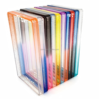 Étui transparent pour cartes de crédit Sparkle Rainbow Minimalist TPU RFID PP, compatible avec les slabs gradés P/S/A/BGS/SGC, ajustement universel, tendance