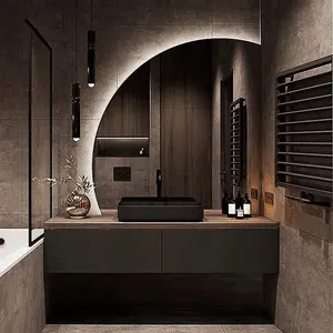 מלון נגד ערפל צורה לא סדירה חכם מראה אמבטיה Led מראה אמבטיה Led מראות חכמות