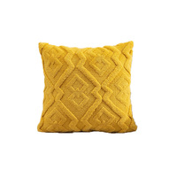 Coussin de soutien lombaire moderne et simple en peluche tissée, avec fermeture éclair, personnalisable, pour bureau et canapé, motif brodé carré sur toile