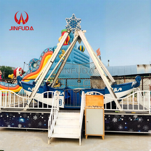 Bateau à bascule en acier en forme <span class=keywords><strong>de</strong></span> mini-navire pirate, petit équipement <span class=keywords><strong>de</strong></span> parc d'attractions extérieur - Product Image 5
