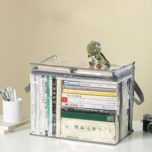 Clear PVC Multipurpose Storage Bags with Reinforced Handle and Sturdy Zipper <b>Book</b> & Sundries Organizer Moving Totes - Product Image 3