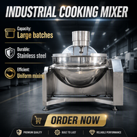 Marmite de cuisson planétaire hydraulique inclinable 100L 200L avec agitateur et chaudière vapeur pour la transformation des aliments pour animaux