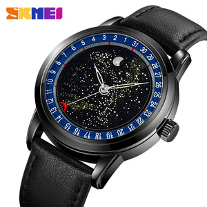 Skmei 2116 ciel étoilé montre hommes mode créativité Phase de lune Reloj haute dureté verre quartz montres pour hommes - Product Image 3