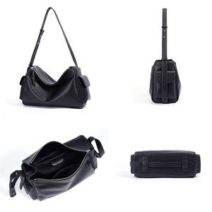 Sacs fourre-tout élégants rétro en cuir véritable pour femmes, grande capacité, sac à bandoulière pour femmes, fermeture à glissière, sac messager décontracté et tendance - Product Image 4