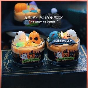 Fortune Bolin hecho a mano Halloween lindo fantasma calabaza <span class=keywords><strong>cera</strong></span> de soja velas perfumadas baja temperatura alta apariencia caja de regalo adornos - Product Image 2