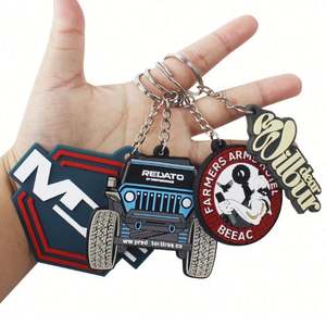 Promotional Company Brand Pvc Keyring 2d Logo Letter with <b>Custom</b> Rubber Gift <b>Key</b> Chain Personalized Soft Pvc Keychain - Product Image 1