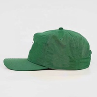 Casquette Snapback non structurée à 5 panneaux personnalisée par le fabricant, imperméable, profil bas, en nylon vintage avec broderie de patch