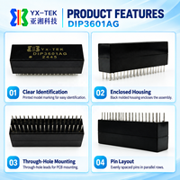 YXtech YX-3601-AG 100/1000BASE-T Network Transformer Sesuai RoHS 36 Pin DIP Through Hole untuk Router Broadband dan Papan LAN