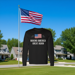 T-shirt a maniche lunghe Making America Great Again, nera, taglia unisex per adulti - Product Image 3
