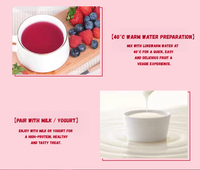 Bebidas Prebióticas para Mujeres, Concentrado de Fruta de Frambuesa con Dipeptido, para Pérdida de Peso