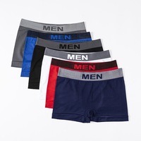 Boxers sans coutures pour hommes, grande taille, haute élasticité, sous-vêtements de sport pour jeunes, confortables, respirants, boxers tricotés en une seule pièce