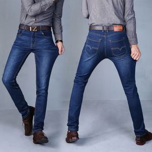 Wholesale Leisure Elastic Wear-resistant <strong>Work</strong> Pants Custom Designer Plussize Trousers Men's Straight Black Blue Brand Slim <strong>Jean</strong> - Product Image 3