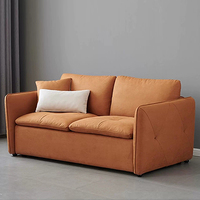 Canapé-lit convertible moderne en tissu avec structure métallique pour petit espace, salon, chambre à coucher, mobilier extensible pour la maison