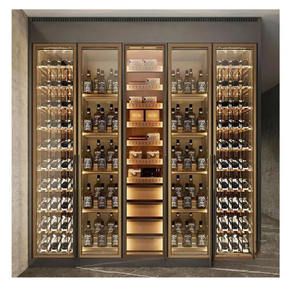 Home Hotel Restaurant Commercial Free Standing Wine <b>Storage</b> Cabinet Glass Cellar Fridge with Led Lights Tall Wine Cabinet - Product Image 2
