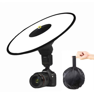 Kampho Conic món ăn đóng mở Flash Diffuser <span class=keywords><strong>Softbox</strong></span> cho Nikon, <span class=keywords><strong>Canon</strong></span>, Pentax, đèn flash speedlights với có thể điều chỉnh Velcro dây đeo - Product Image 1