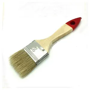 Professional Manufacture Natural White Bristles Hard Wooden Hog Bristle Paint Brushes