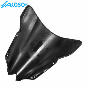 AKOSO R6 Carbon Fiber Front Windshield <strong>Motorcycle</strong> 3K Full Carbon Fibre Windscreen Wind <strong>Fairings</strong> <strong>Kit</strong> for Yamaha R6 2008-2015