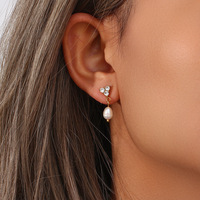 Boucles d'oreilles pendantes en perles et zircon 3A, élégantes et haut de gamme, bijoux pour femmes, résistantes à l'eau, de la marque Bingxin Jewelry