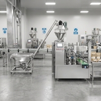 Machine d'emballage automatique rotative pour sachets préformés à fermeture éclair (doypack) de 100g, 500g, 1kg pour épices, farine, café, poudre de cacao