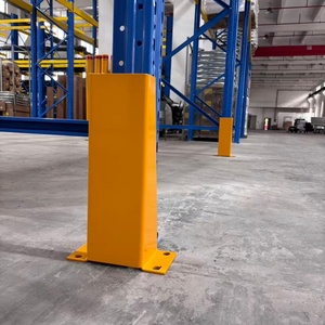 Protecteur de colonne d'angle pour rayonnage à palettes BRIO en <span class=keywords><strong>acier</strong></span> au carbone robuste avec revêtement en poudre jaune pour atelier - Product Image 2
