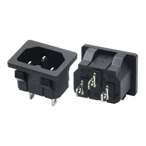 Soket Daya IEC 3-Pin dengan penyangga soket ekstensi industri arus berperingkat 10A/15A 3 outlet AC NFC kompatibel untuk PCB - Product Image 1