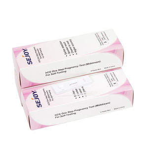 Kit de <span class=keywords><strong>test</strong></span> de grossesse urinaire Sejoy OEM/ODM, temps de mesure de 3 à 5 minutes, vente en gros - Product Image 2