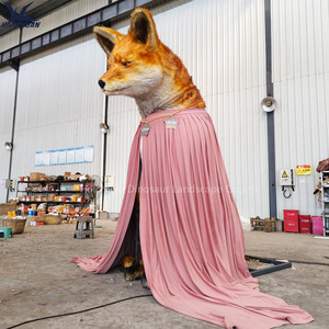 Estatua de Zorro Artificial Gigante en <span class=keywords><strong>3D</strong></span>, Modelo de Animal Animatrónico de Tamaño Real con Sonido y Movimiento para Parques Temáticos - Product Image 5