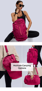 Sacs de voyage multifonctionnels à double usage pour femme en polyester Sac de voyage Sac à dos Activités sportives de plein air Sac bandoulière - Product Image 2