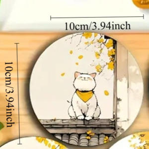 Sous-verres en bois de style moderne pour cafés et restaurants, lot de 6 pièces antidérapantes, sets de table en bois durables pour cafés et restaurants - Product Image 5